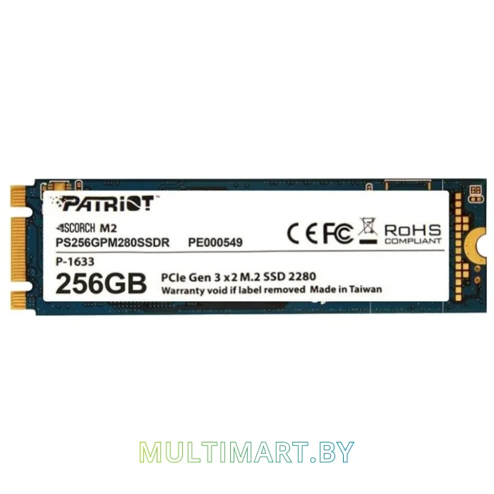 SSD диск Patriot Scorch M.2 256GB (PS256GPM280SSDR)